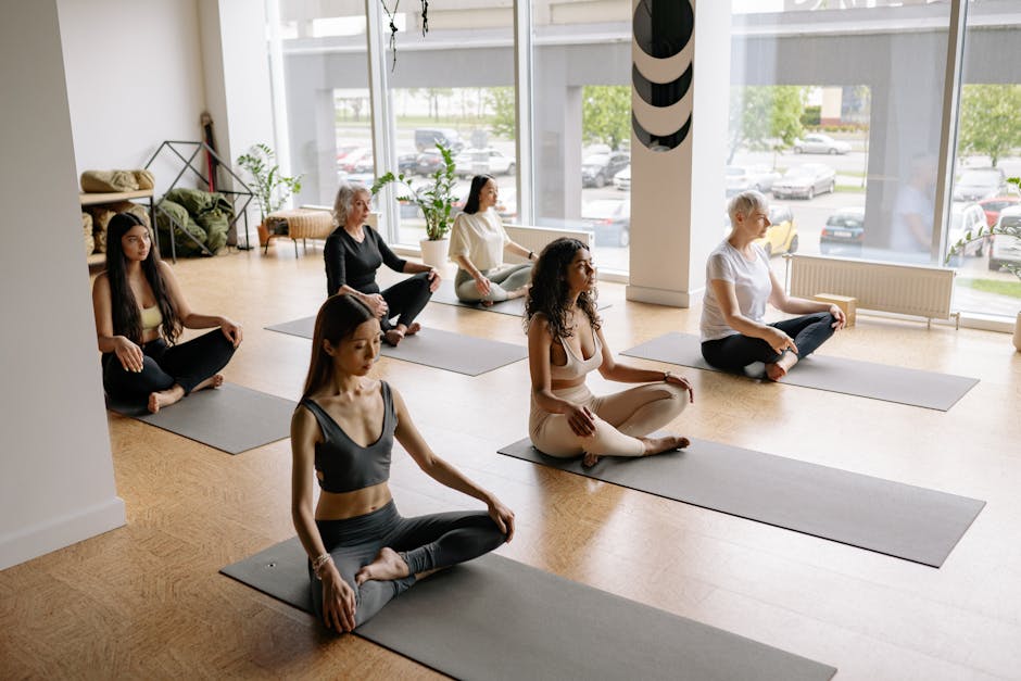 Person choosing a yoga mat