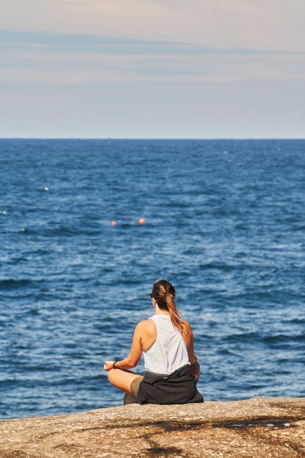 Woman practicing yoga in nature